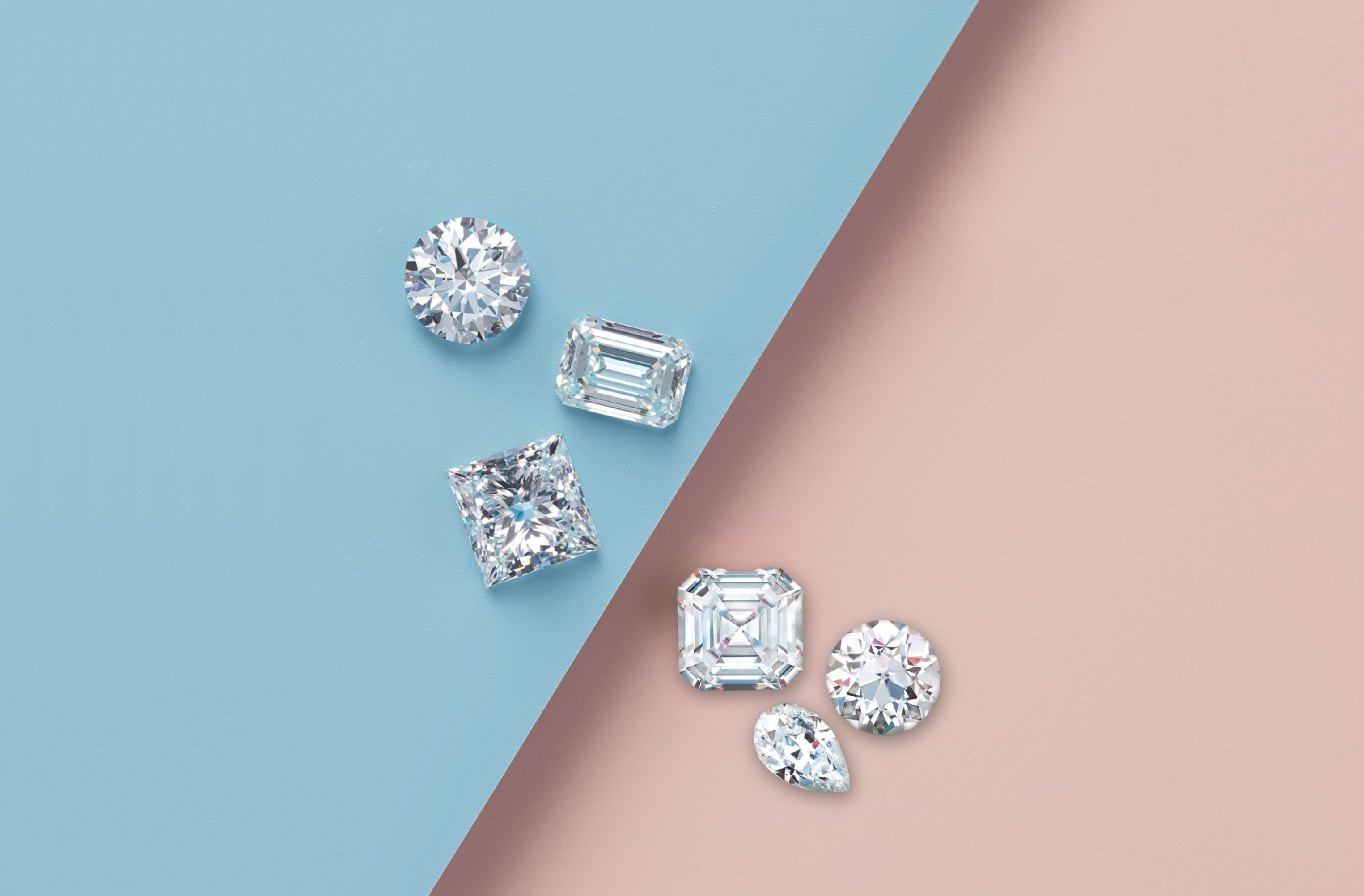 A Couple Moissanite and Natural Diamonds